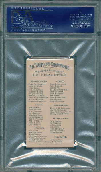 1887 N28 John Ward Allen & Ginter Cigarettes PSA 5