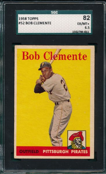 1958 Topps #52 Bob Clemente SGC 82
