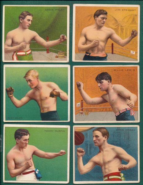 1910 T218 Champions Boxers, W/ Langford (25) Card Lot, Mecca & Hassan Cigarettes