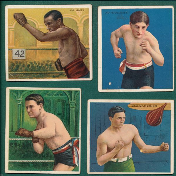 1910 T218 Champions Boxers, W/ Gans (23) Card Lot, Mecca & Hassan Cigarettes