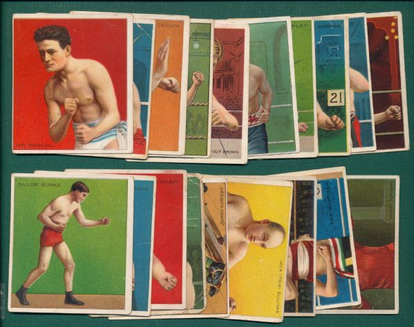 1910 T218 Champions Boxers, W/ Gans (23) Card Lot, Mecca & Hassan Cigarettes