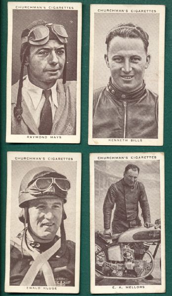 1934 Kings of Speed WA & AC Churchman, Partial Set (32/50) 