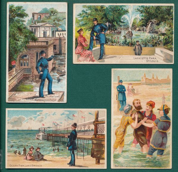 1888 N281 Buchner American Scenes with a Policeman (16) Card Lot