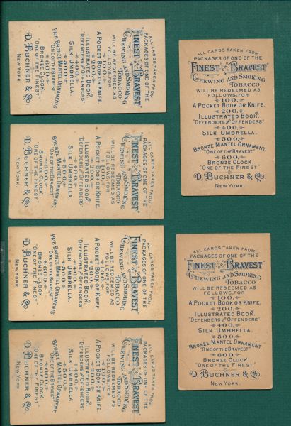 1888 N281 Buchner American Scenes with a Policeman (16) Card Lot