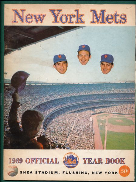 1955 MLB Schedule Plus 1969 & 70 NY Mets Year Books