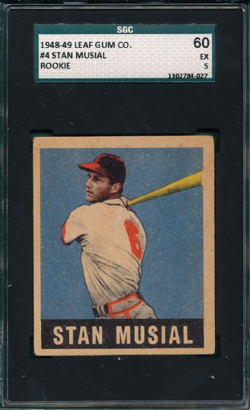 1948-49 Leaf #4 Stan Musial SGC 60 *Rookie*
