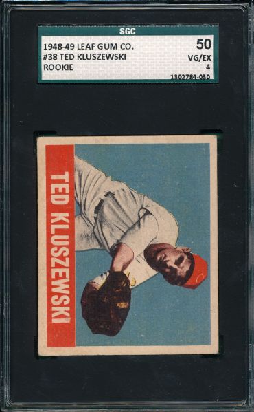 1948-49 Leaf #38 Ted Kluszewski SGC 50 *Rookie*