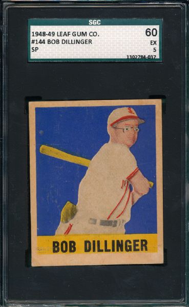 1948-49 Leaf #144 Bob Dillinger SGC 60 *SP*