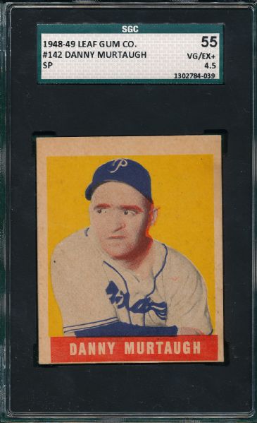 1948-49 Leaf #142 Danny Murtaugh SGC 55 *SP*