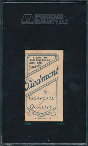 1909-1911 T206 Marquard Follow Through, Piedmont Cigarettes SGC 50