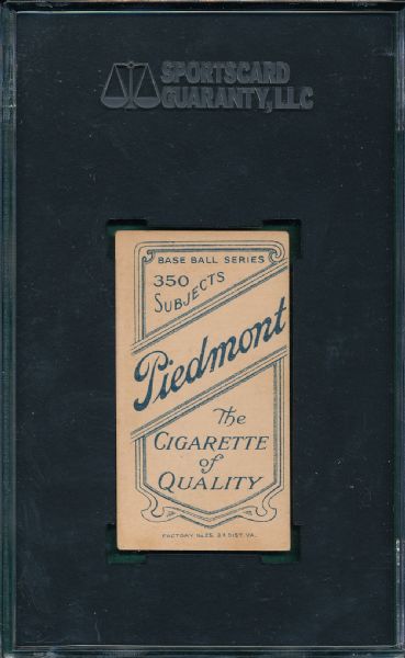 1909-1911 T206 Puttman Piedmont Cigarettes SGC 60 *Shadow Effect*