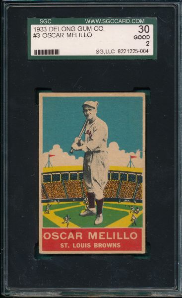 1933 DeLong #3 Oscar Melillo SGC 30