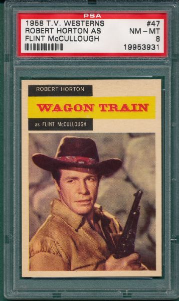 1958 TV Westerns #47 Robert Horton PSA 8