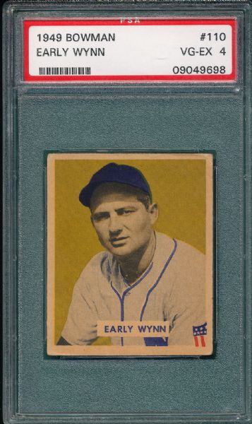 1949 Bowman #110 Early Wynn PSA 4 *Rookie*