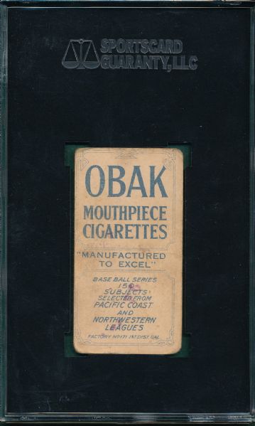 1910 T212-2 Wolverton Obak Cigarettes SGC 30 *150 Series*
