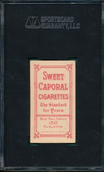1909-1911 T206 McGraw, Finger, Sweet Caporal Cigarettes SGC Authentic