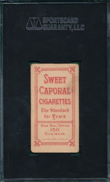 1909-1911 T206 Ewing, Factory 25, Sweet Caporal Cigarettes SGC 55