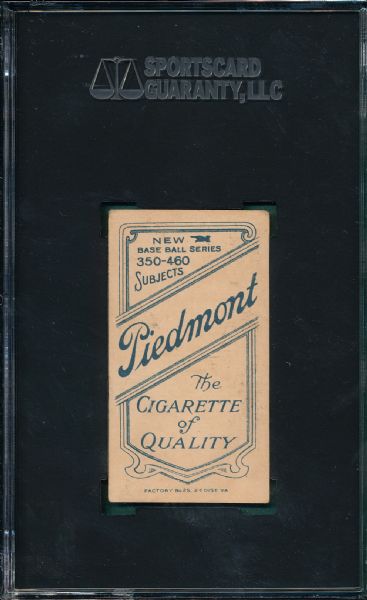 1909-1911 T206 Latham Piedmont Cigarettes SGC 55