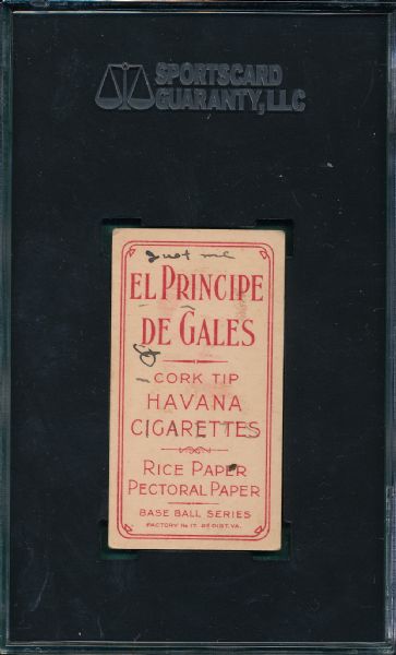 1909-1911 T206 Dooin El Principe De Gales Cigarettes SGC 20