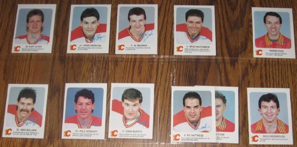 1984-85 Red Rooster Hockey Edmonton Oilers & Calgary Flames Complete Sets W/ (4) Gretzkys