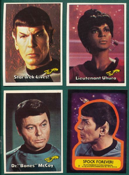 1976 Topps Star Trek Partial Set (50) W/ Stickers