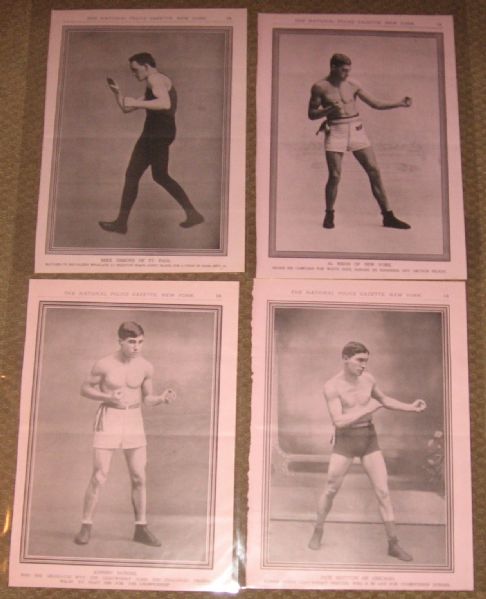 1915 National Police Gazette Full Page Boxing Premiums and Covers Lot of (47)