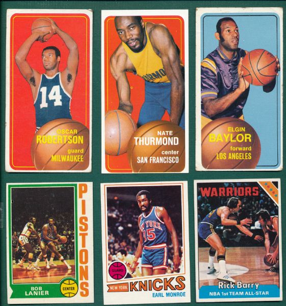 1969-77 Basketball Grab Bag Lot of (38) W/ Robertson