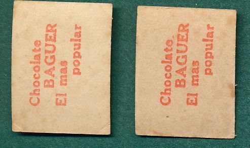 1930 Baguer Chocolates Myers & Haas (2) Card Lot