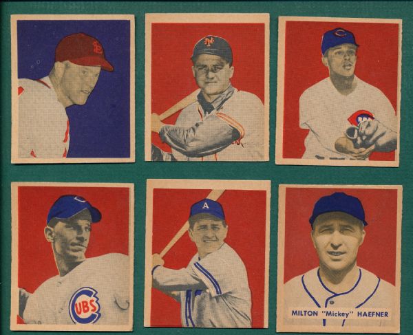 1949 Bowman Lot of (8) W/ High Numbers Hurting & Stewart