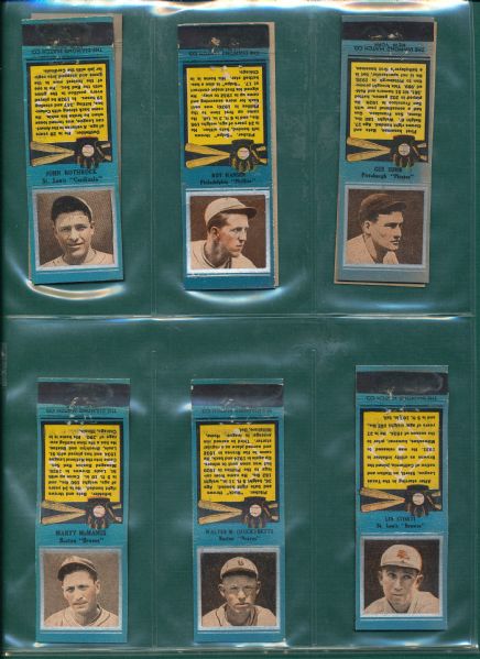 1934-36 Diamond Match Books Lot of (52) W/ Klein, Hartnett, & Hack Wilson