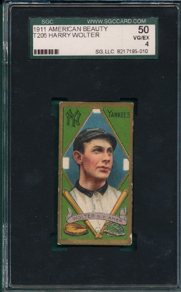 1911 T205 Wolter American Beauty Cigarettes SGC 50