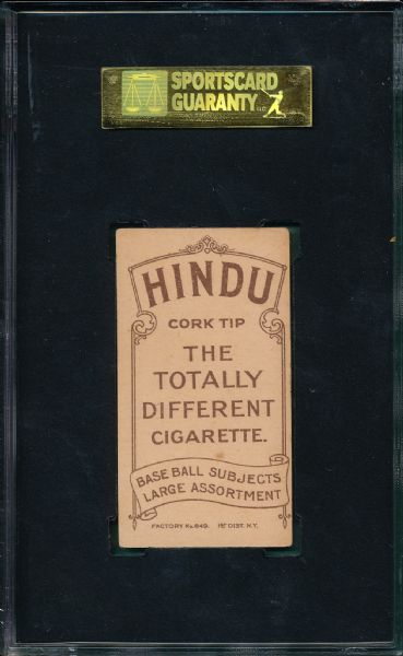 1909-1911 T206 Shaw Hindu Cigarettes SGC 40