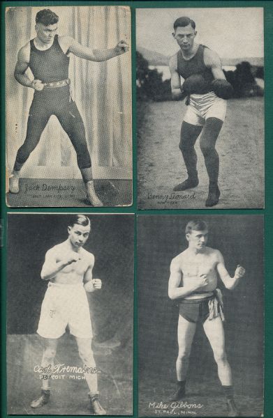 1922-24 Exhibits Boxing (28) Card Lot W/ Jack Dempsey & Colored Cards