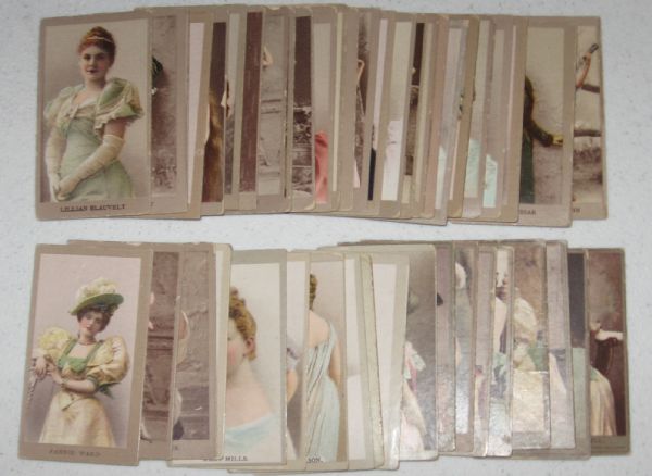 1890s N210, N213 & N214 Actresses Kinney Bros, Sweet Caporal Cigarettes Lot of (55)