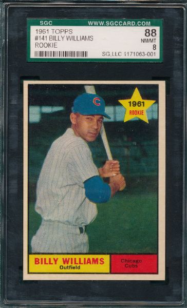 1961 Topps #141 Billy Williams SGC 88 *Rookie*