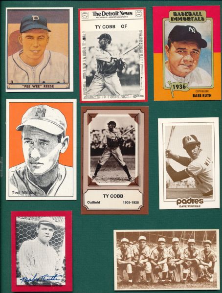 1970s-80s Modern Vintage and Reprint Sets, Lot of (8) Sets W/ 1941 Play Ball Reprint Set