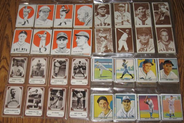 1970s-80s Modern Vintage and Reprint Sets, Lot of (8) Sets W/ 1941 Play Ball Reprint Set