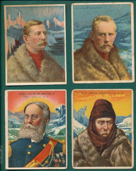 1910s T118 The Worlds Greatest Explorers Hassan Cigarettes (16) Card Lot