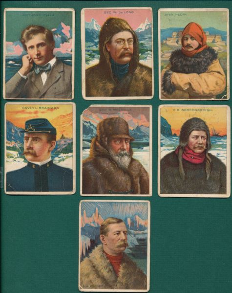 1910s T118 The Worlds Greatest Explorers Hassan Cigarettes (16) Card Lot