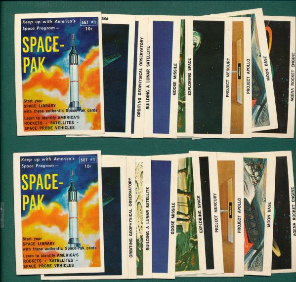 1962 Space-Pak Set #1, (2) Complete Sets