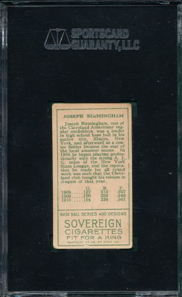 1911 T205 Birmingham Sovereign Cigarettes SGC 10 *Presents Much Better*