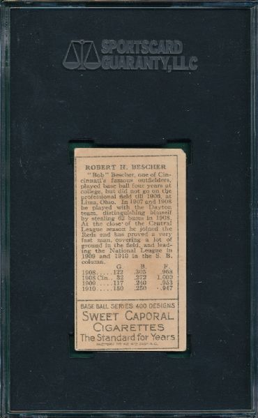 1911 T205 Bescher Sweet Caporal Cigarettes SGC 40