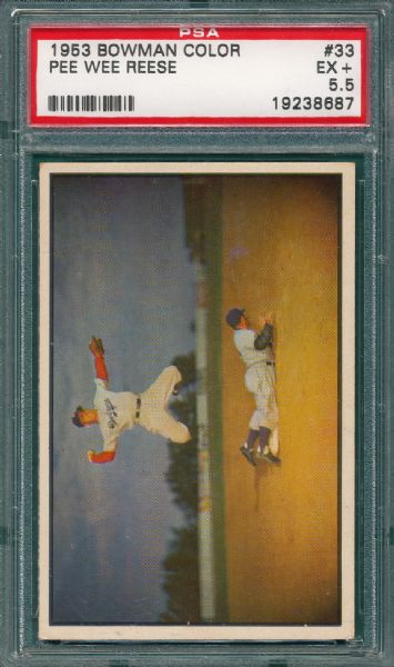1953 Bowman Color #33 Pee Wee Reese PSA 5.5