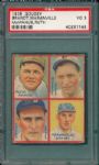 1935 Goudey 4 in 1, 1J W/ Babe Ruth PSA 3