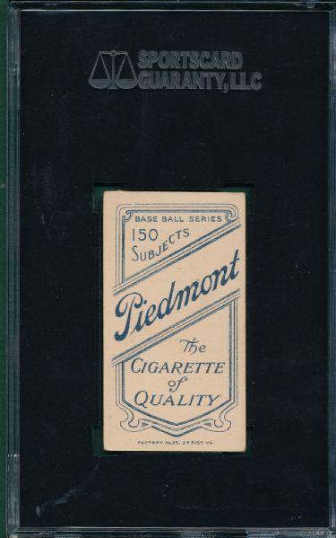 1909-1911 T206 Murphy, Throwing, Piedmont Cigarettes SGC 50
