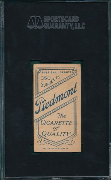 1909-1911 T206 White, Jack, Piedmont Cigarettes SGC 45