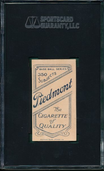 1909-1911 T206 Willett Piedmont Cigarettes SGC 45