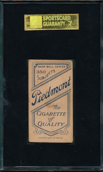1909-1911 T206 Jones, Davy, Piedmont Cigarettes SGC 40