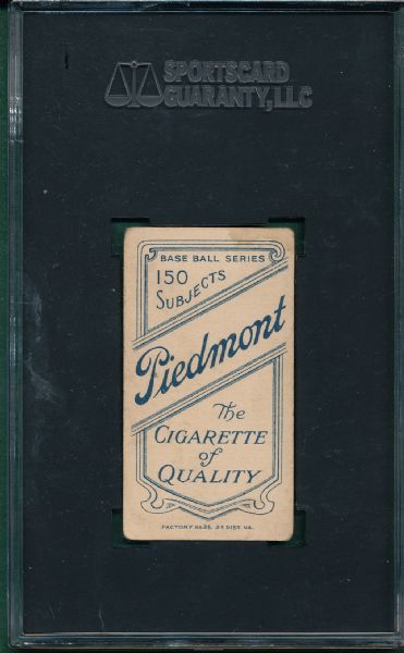 1909-1911 T206 Nicholls, Hands On Knees, Piedmont Cigarettes SGC 40