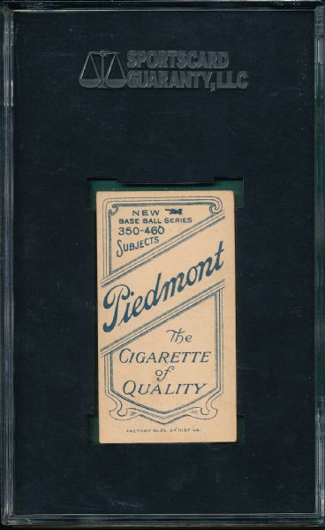 1909-1911 T206 Bescher, Hands in Air, Piedmont Cigarettes SGC 40